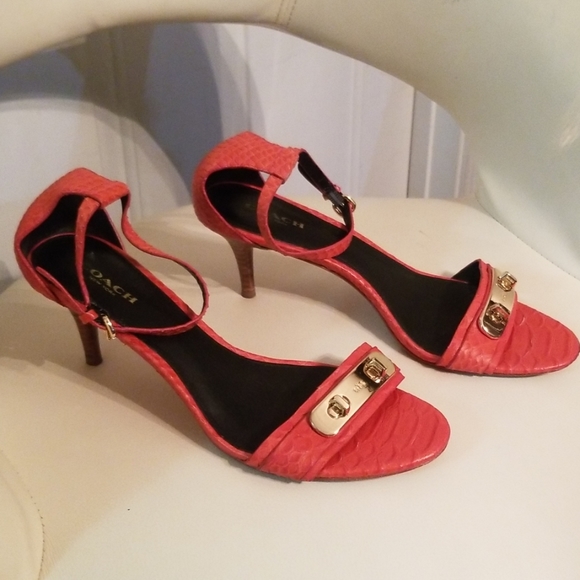 red dressy sandals